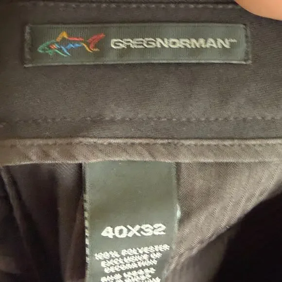 Greg Norman Mens Classic Golf Pants 40x32 Black Pleated Business Pro Fit NEW - Picture 9 of 9